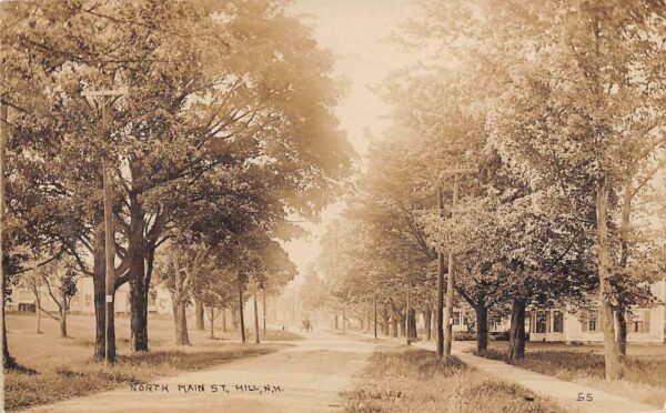 Hill New Hampshire North Main Street Real Photo Vintage Postcard U2780