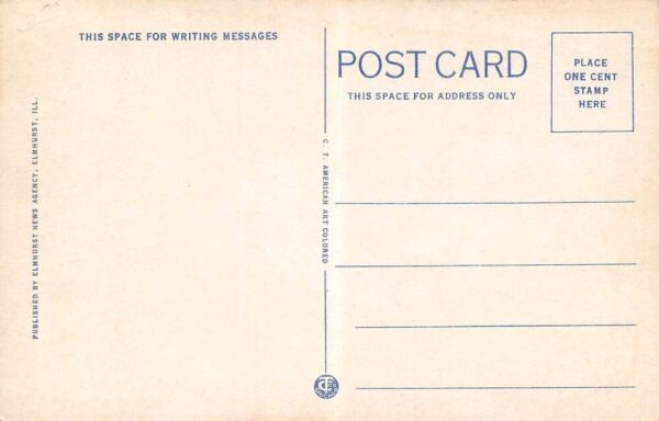 Elmhurst Illinois York Street Gas Pump & Drug Store Vintage Postcard U2806 - Image 2