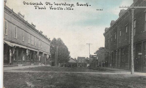 Flat Rock Illinois 2nd St., Looking East Furniture & Hardware Store PC U2813