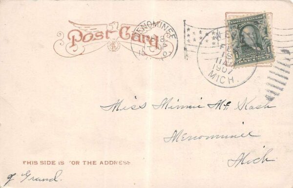 Gladstone Michigan Hawarden Inn Knights Of Pythias Reunion Vintage PC U2869 - Image 2