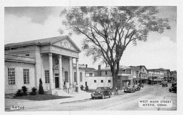 Mystic Connecticut West Main Street Vintage Postcard AA65110