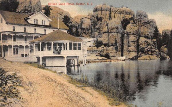 Custer South Dakota Sylvan Lake Hotel Vintage Postcard AA65114