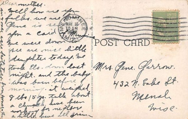 Menominee Michigan American Legion Band March B/W Photo Vintage Postcard U2885 - Image 2