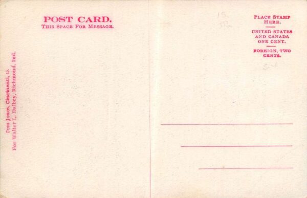 Richmond Indiana Fire Department At East End Hose House Vintage Postcard U2889 - Image 2