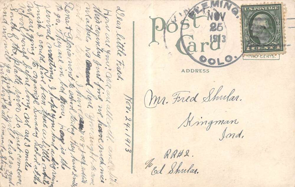 Sterling Colorado Sterling Fire Department Truck & City Hall Postcard U2896 - Image 2