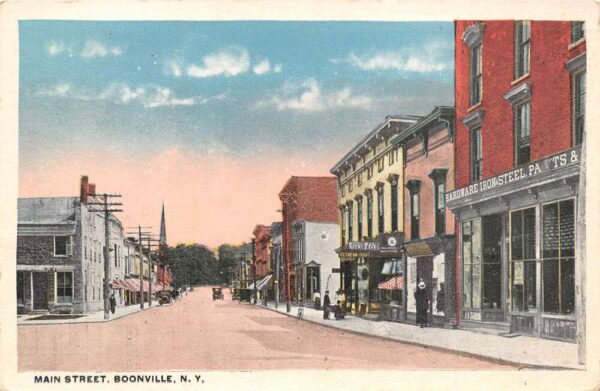 Boonville New York Main Street Hardware Store Vintage Postcard U2925