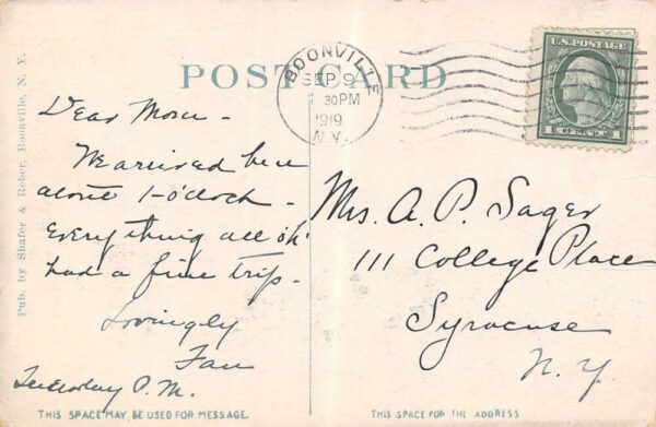Boonville New York Main Street Hardware Store Vintage Postcard U2925 - Image 2