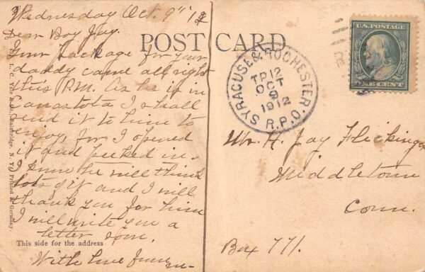 Bainbridge New York North Main Street Drug Store Vintage Postcard U2926 - Image 2