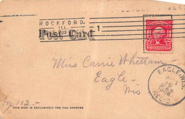 Rockford Illinois Circle Swing At Harlem Park Small Stain On Front PC U2949 - Image 2