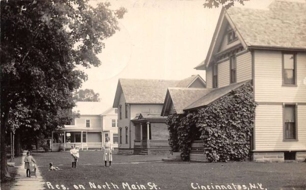 Cincinnatus New York North Main Street Real Photo Vintage Postcard AA65137