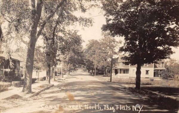 Big Flats New York Canal Street North Real Photo Vintage Postcard AA65142