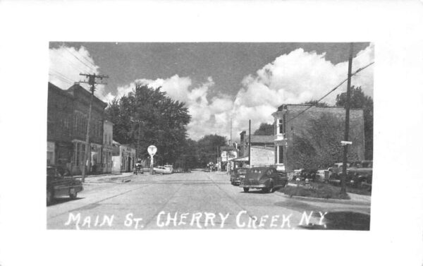 Cherry Creek New York Main Street Texaco Gas Station Real Photo Postcard AA65145