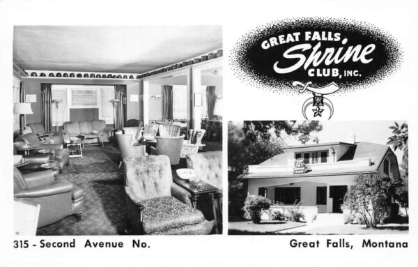 Great Falls Montana Great Falls Shrine Club Real Photo Vintage Postcard AA65160
