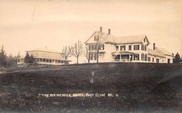 Port Clyde Maine The Wawendok Hotel Real Photo Vintage Postcard AA65162