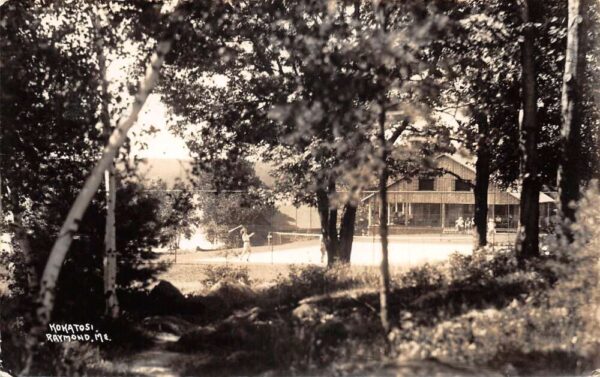 Raymond Maine Kokatos Tennis Court Real Photo Vintage Postcard AA65164
