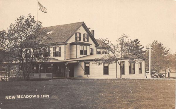 West Bath Maine New Meadows Inn Real Photo Vintage Postcard AA65173