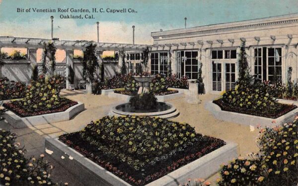 Oakland California HC Capwell Venetian Roof Garden Vintage Postcard AA65176