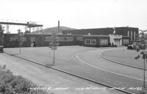 Ishpeming Michigan Mather Mine Plant Real Photo Vintage Postcard AA65178