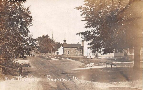 Raymondville New York North Maple Street Real Photo Vintage Postcard AA65185