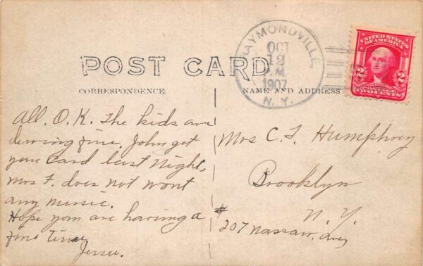 Raymondville New York North Maple Street Real Photo Vintage Postcard AA65185 - Image 2