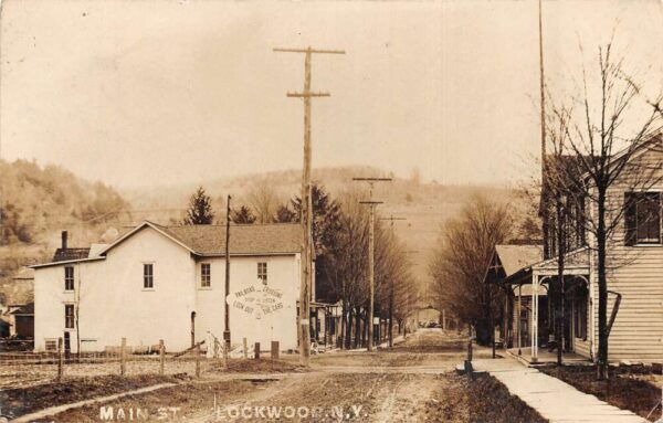 Lockwood New York Main Street Real Photo Vintage Postcard AA65186