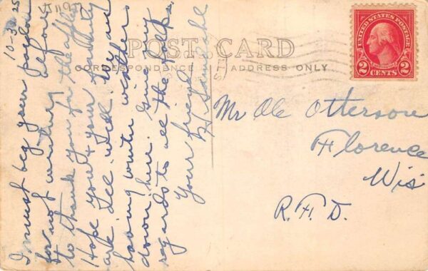 Black River Falls Wisconsin Masonic Temple Real Photo Vintage Postcard AA65189 - Image 2
