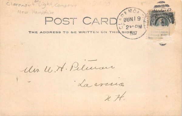 Claremont New York Light and Gas Co Horse Wagon Real Photo Postcard AA65193 - Image 2