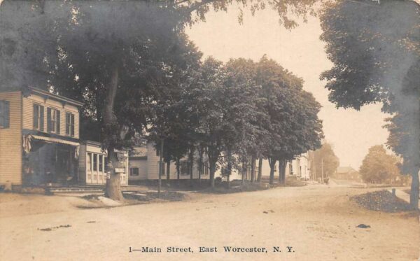 East Worcester New York Main Street Real Photo Vintage Postcard AA65200