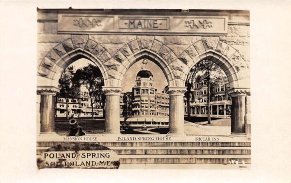 South Poland Maine Poland Spring Mansion House Riccar Inn Real Photo PC AA65210