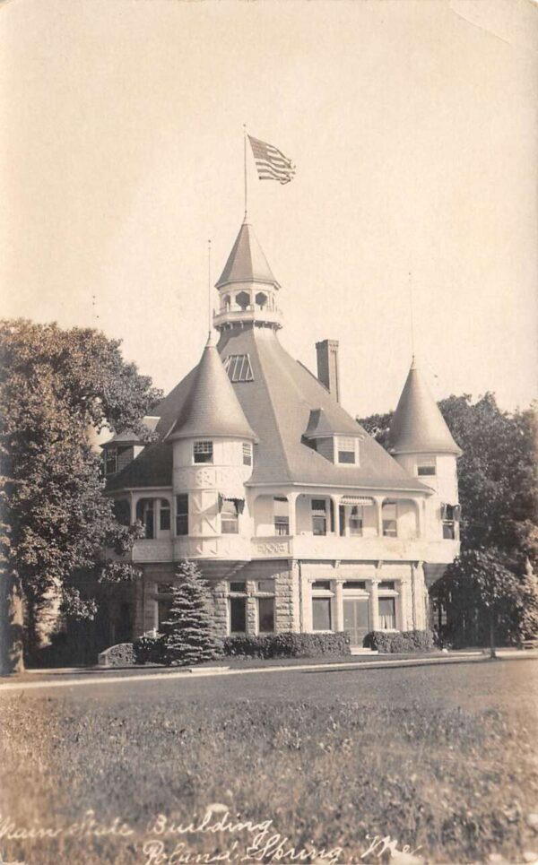 Poland Springs Maine State Building Real Photo Vintage Postcard AA65211