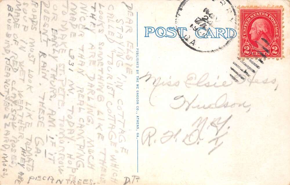 Athens Georgia Brays Tourist Camp Vintage Postcard AA65248 - Image 2