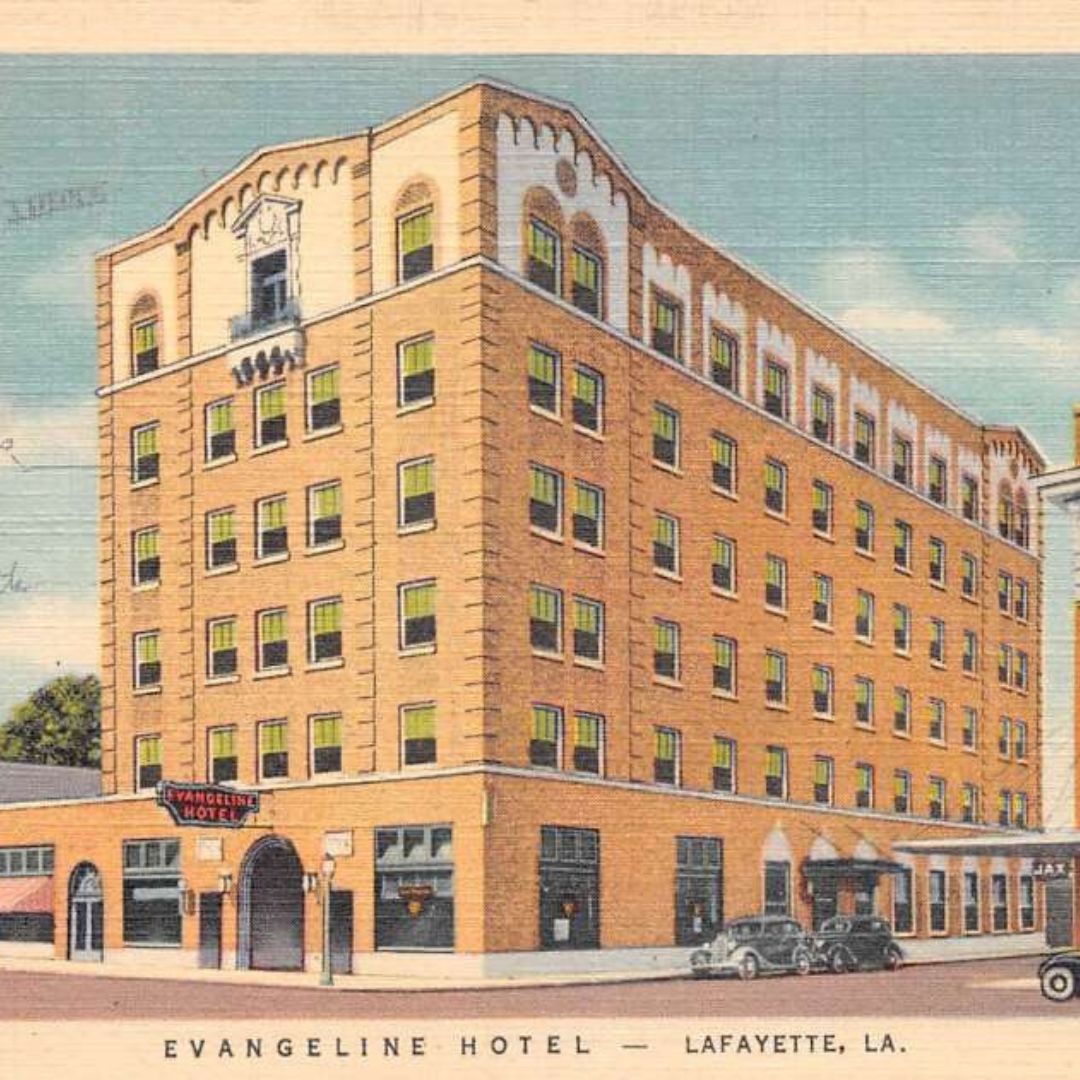 antique postcard of multi-story building