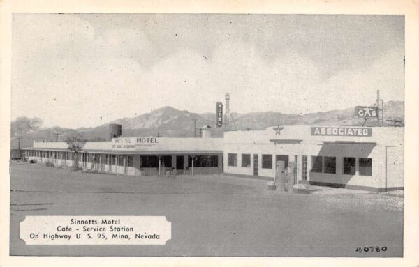 Mina Nevada Sinnott's Motel, Cafe, & Service Station B/W Photo PC U3017