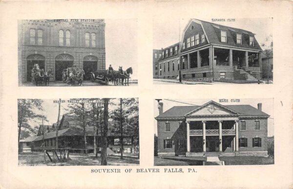 Beaver Falls Pennsylvania Multi-Views Of Beaver Falls Souvenir Card PC U3020