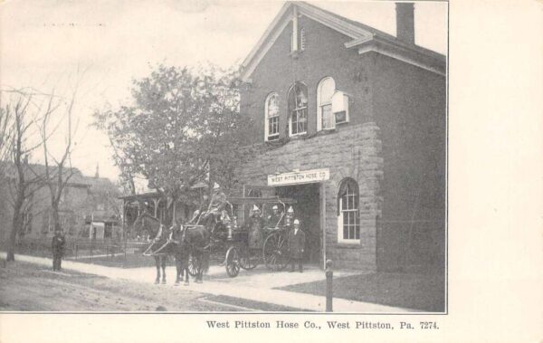 West Pittston Pennsylvania West Pittston Hose Company Undivided Back PC U3022