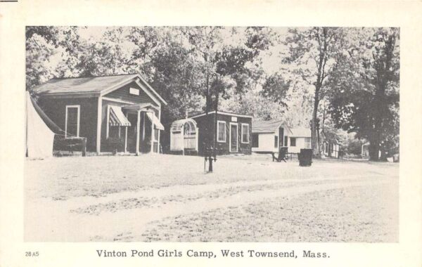 West Townsend Massachusetts Vinton Pond Girls Camp Cabins Pictured PC U3031