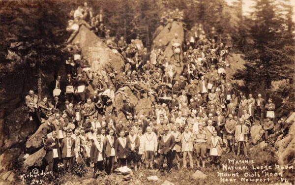 Mount Owls Head Vermont Masonic Natural Lodge Hiking Group Real Photo PC AA65271