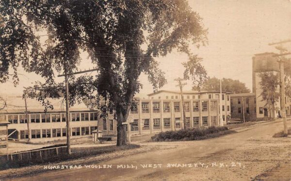 West Swanzey New Hampshire Homestead Woolen Mill Real Photo Postcard AA65282