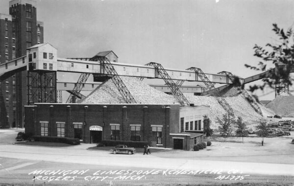 Rogers City Michigan Limestone and Chemical Co Plant Real Photo PC AA65286