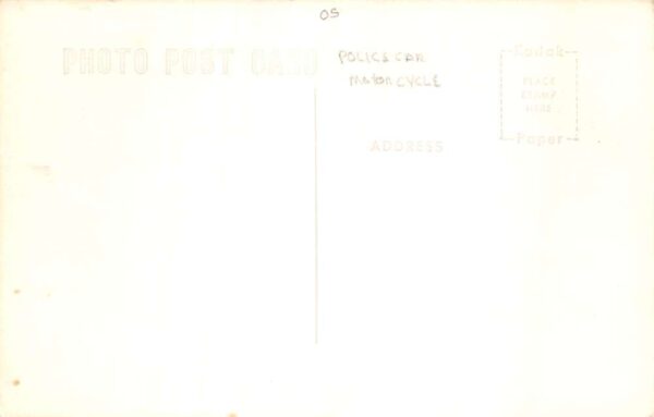 Griffin Georgia City Hall Police Car and Motorcycle Real Photo Postcard AA65290 - Image 2