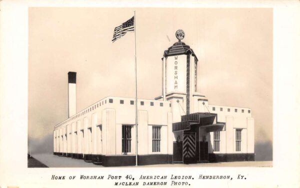Henderson Kentucky American Legion Worsham Post 40 Real Photo Postcard AA65292