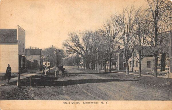 Manchester New York Main Street Vintage Postcard AA65303