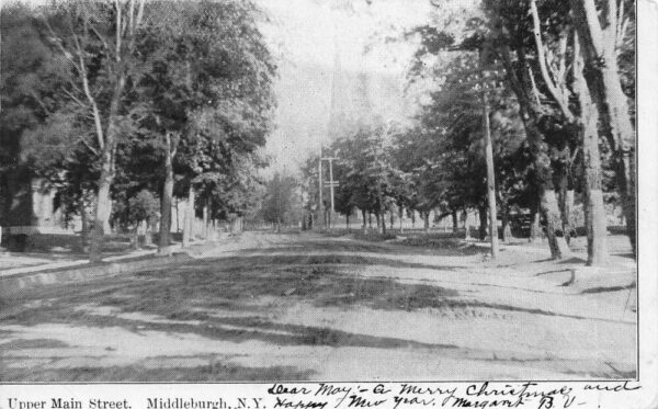 Middleburgh New York Upper Main Street Vintage Postcard AA65306