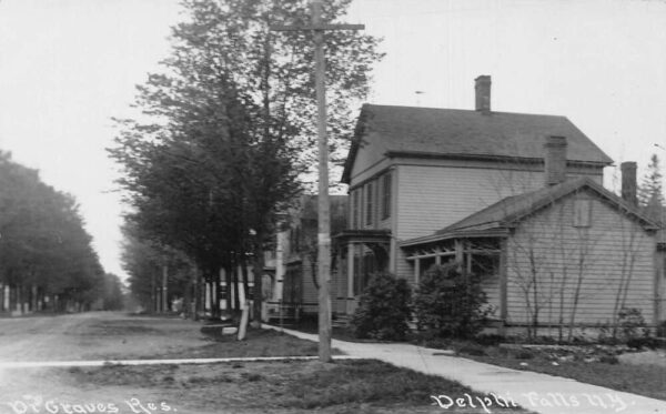 Delphi Falls New York Dr. Graves Residence Real Photo Vintage Postcard AA65313