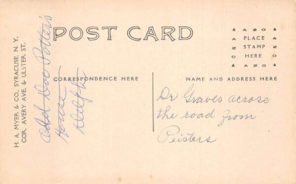 Delphi Falls New York Dr. Graves Residence Real Photo Vintage Postcard AA65313 - Image 2