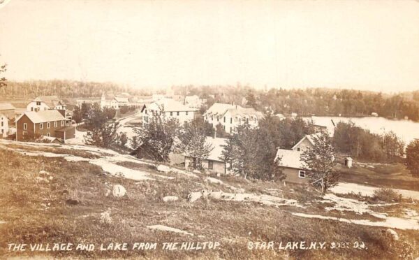 Star Lake New York The Village Birds Eye View Vintage Postcard AA65327