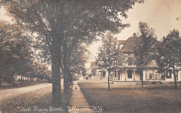 Jefferson New York West Main Street Real Photo Vintage Postcard AA65332