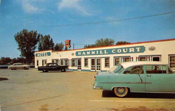 Miles City Montana Hammill Court Motel Exterior, Color Photochrome PC U3077