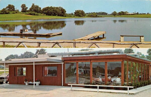 Cambridge City Indiana Lakeview Restaurant Exterior & Lake Scene PC U3104