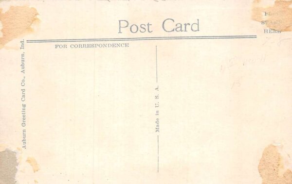 Weyauwega Wisconsin Village Hall Building Sky Tinted Vintage Postcard U3245 - Image 2